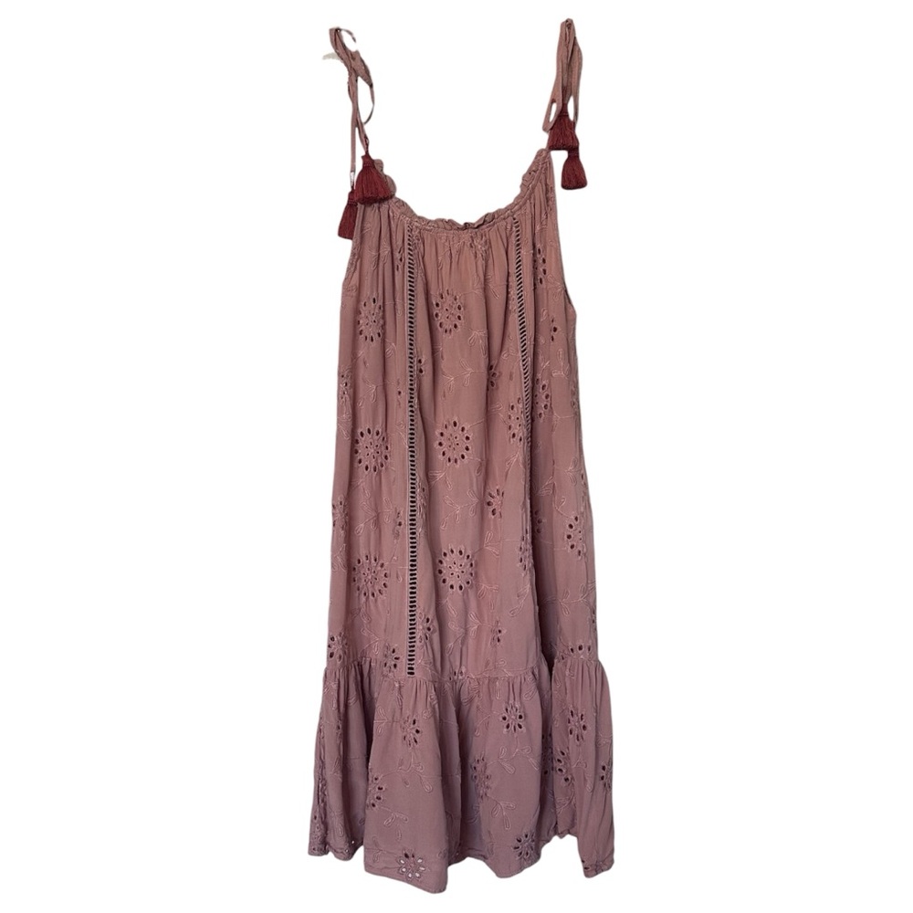 Maaji Magnolia Eyelet Dress with Tassels REVOLVE Blush | Rose Sz M